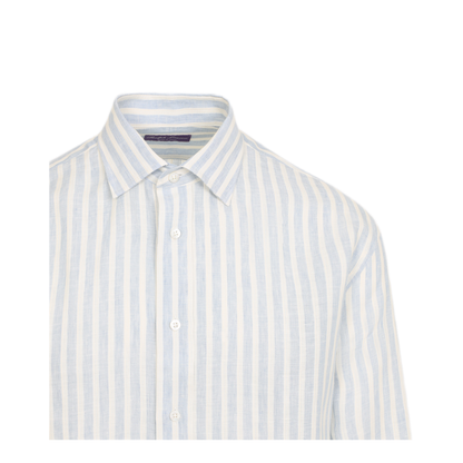 MAYFEYR - RALPH LAUREN PURPLE LABEL - Light Blue Linen Shirt - 790P11149001LT