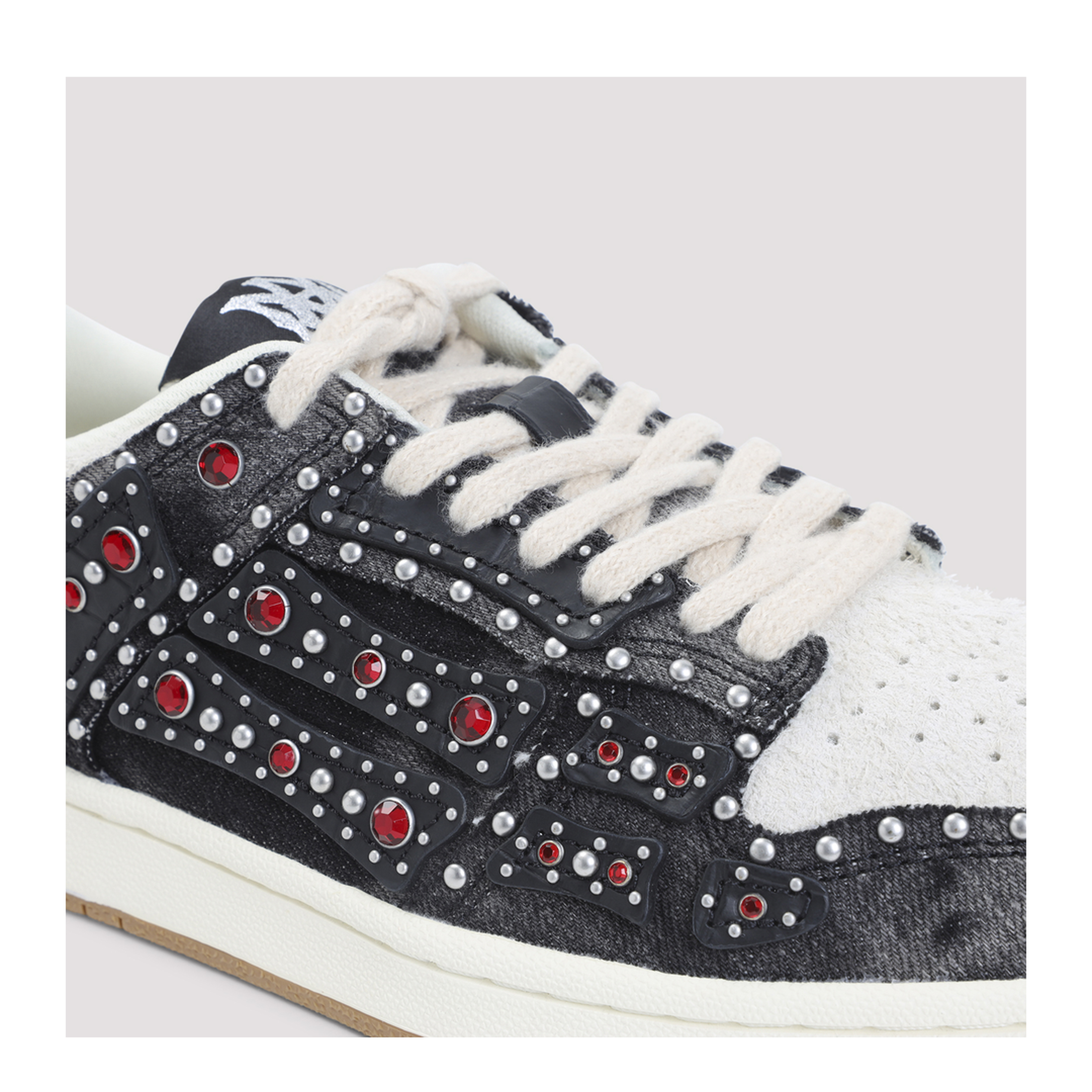 MAYFEYR - Amiri - Studded Skeleton Top Low Sneakers - AMSNSN1002BLACK