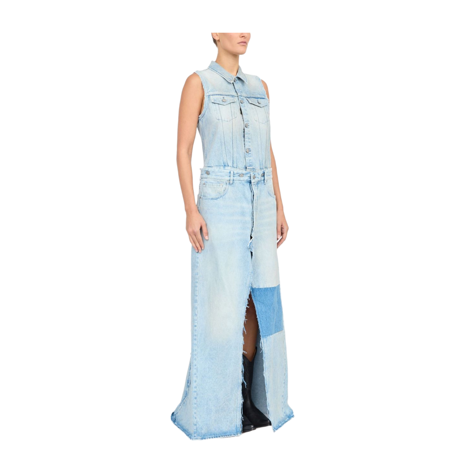 Clear Blue Maxi Denim Dress