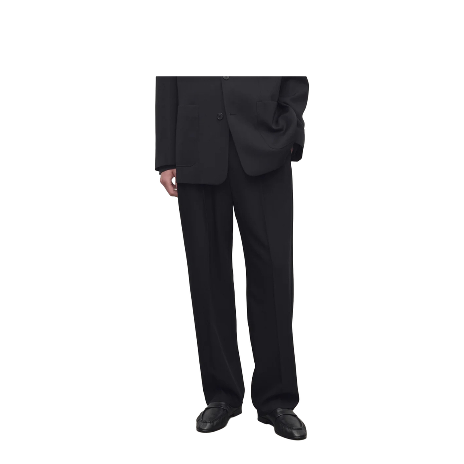 Zev Pant Black in Virgin Wool