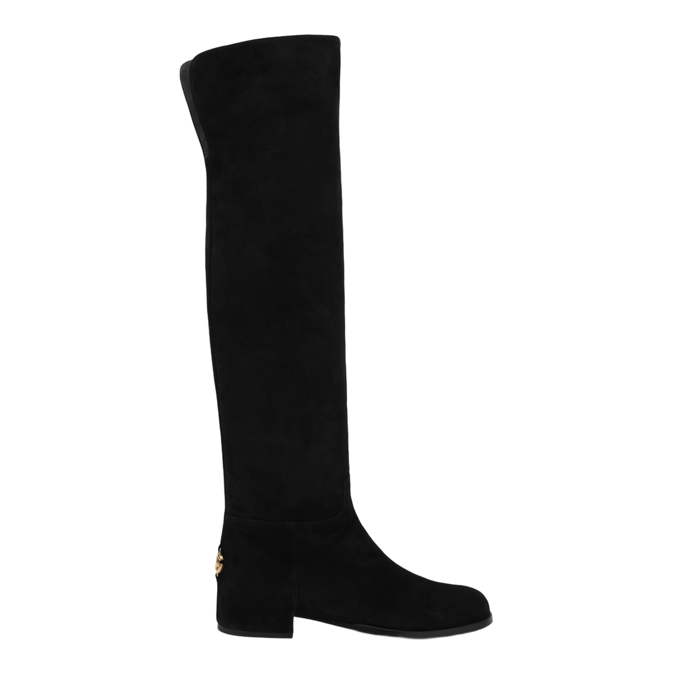 High Suede Boot Black
