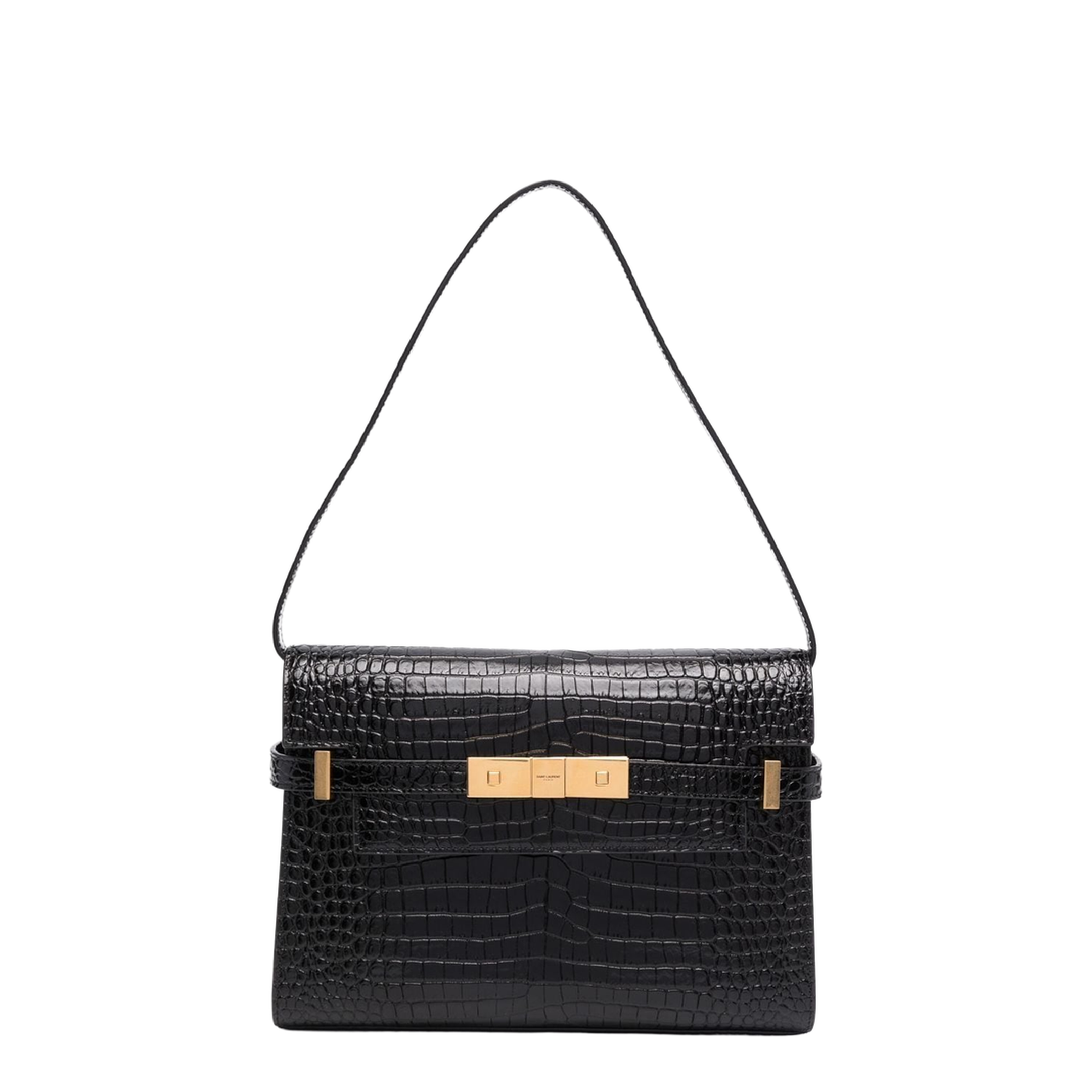 Manhattan Small Leather Shoulder Bags - Black