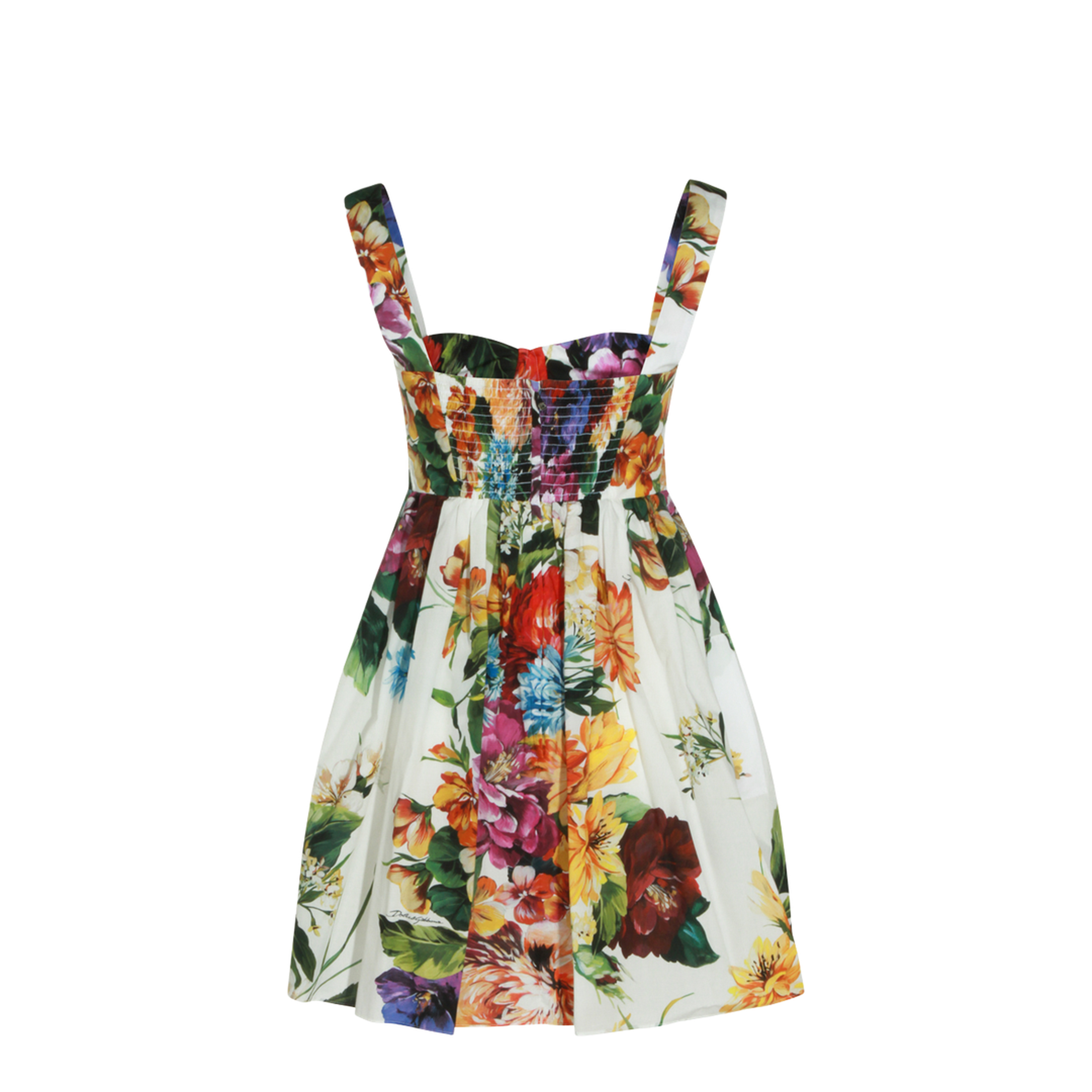 Bouquet Print Poplin Dress