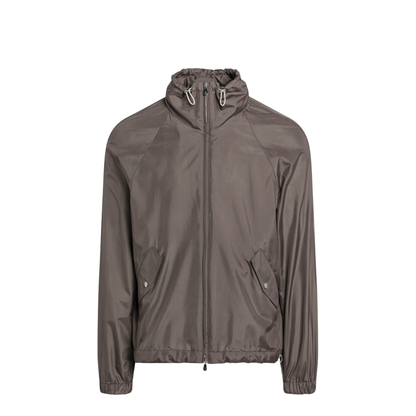 Taupe Silk-Blend Jacket