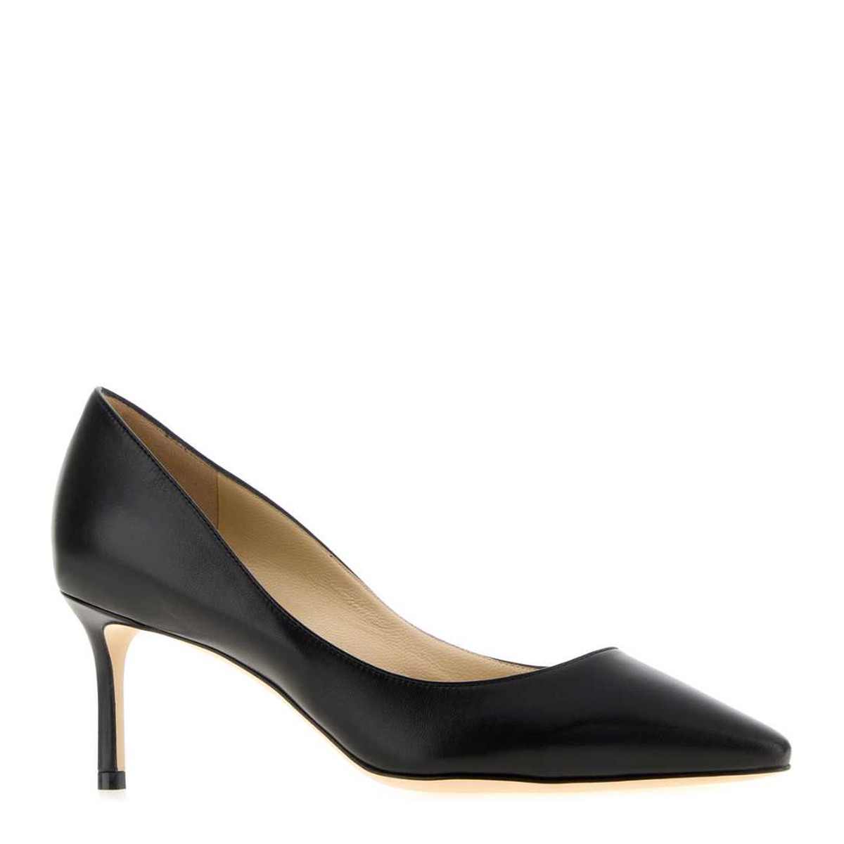 MAYFEYR - Jimmy Choo - Black Leather Romy 60 Pumps - ROMY60KIDBLACK