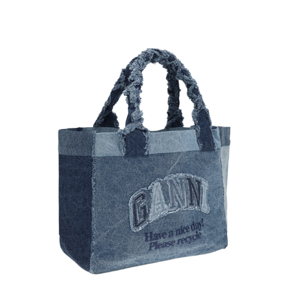 MAYFEYR - Ganni - Medium Trapeze Denim Shopper - B2110090