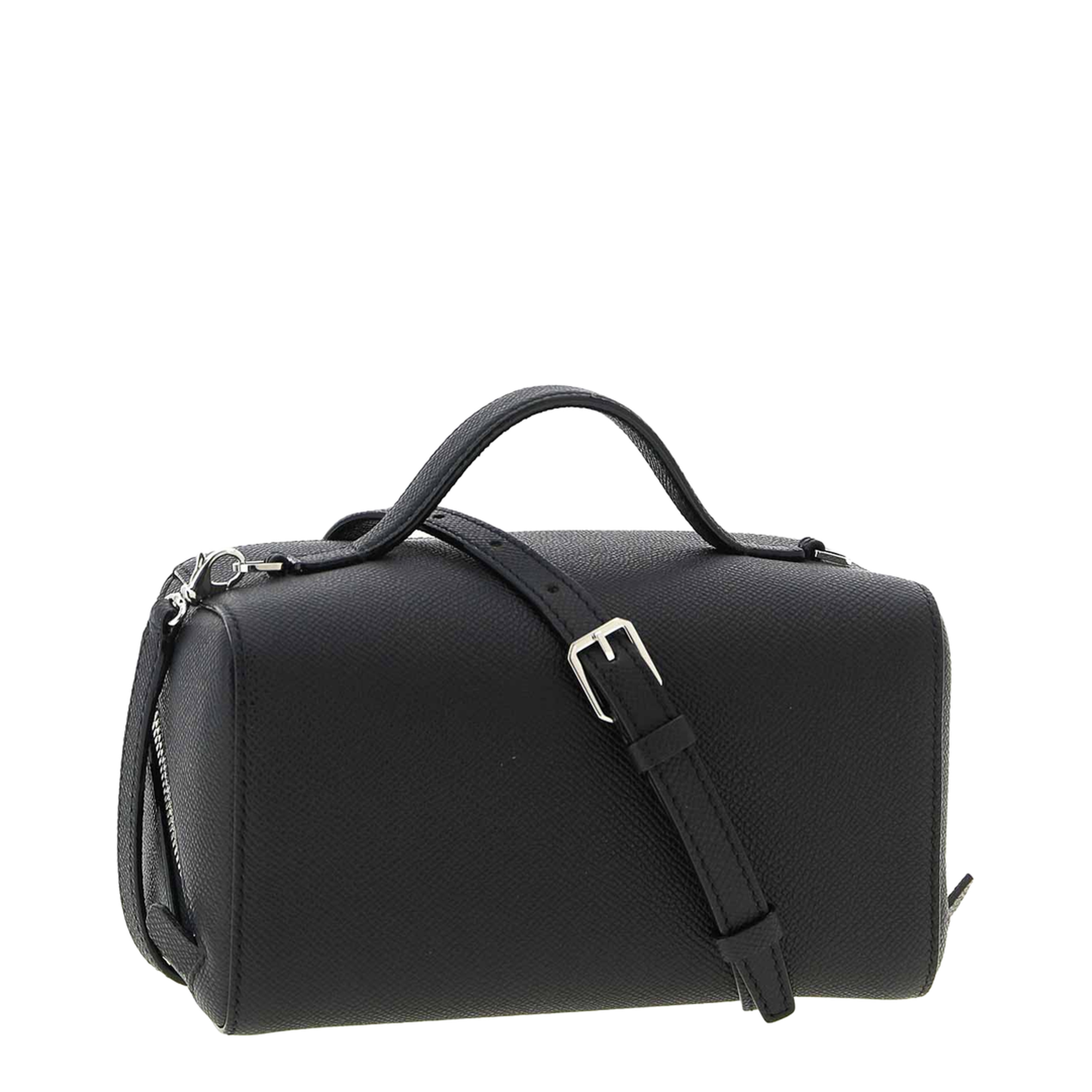 Valextra V-Line Crossbody Vanity Bag - Black