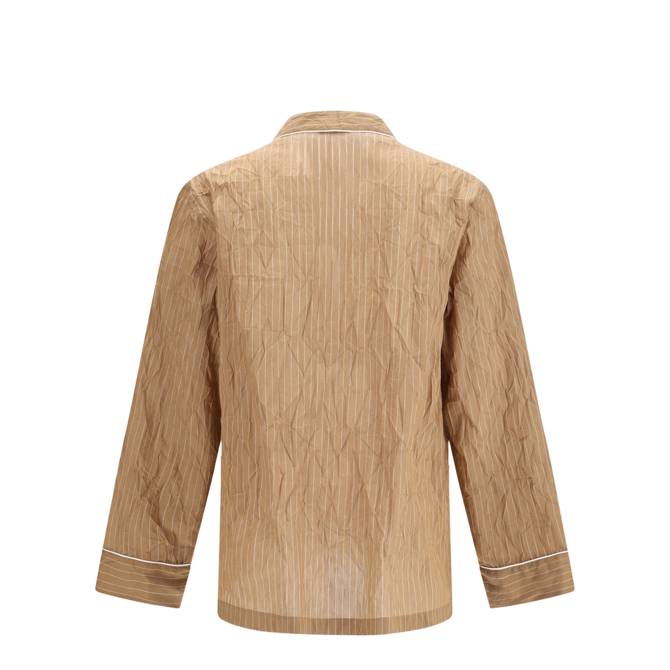 MAYFEYR - Dolce & Gabbana - Vanity Shirt-Style Robe In Froissé Striped Fabric - G2WK2TFBMFT