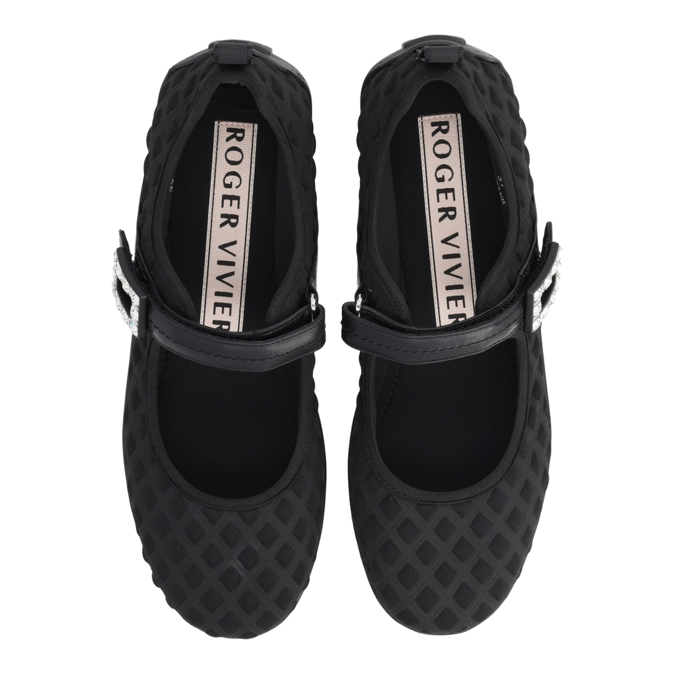 Low Babies Ballerina Flats in Embossed Fabric