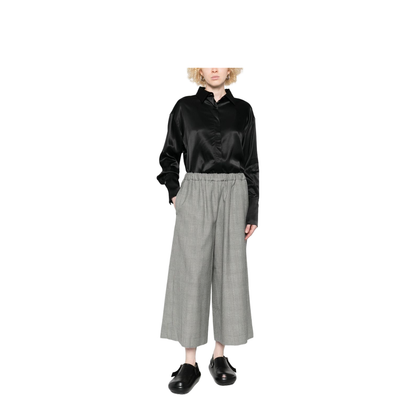 Beige Checked Pattern Trousers