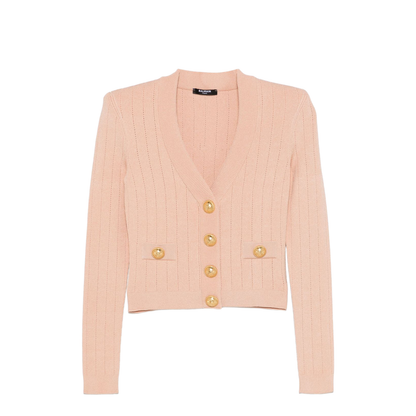Buttoned V-Necked Cardigan