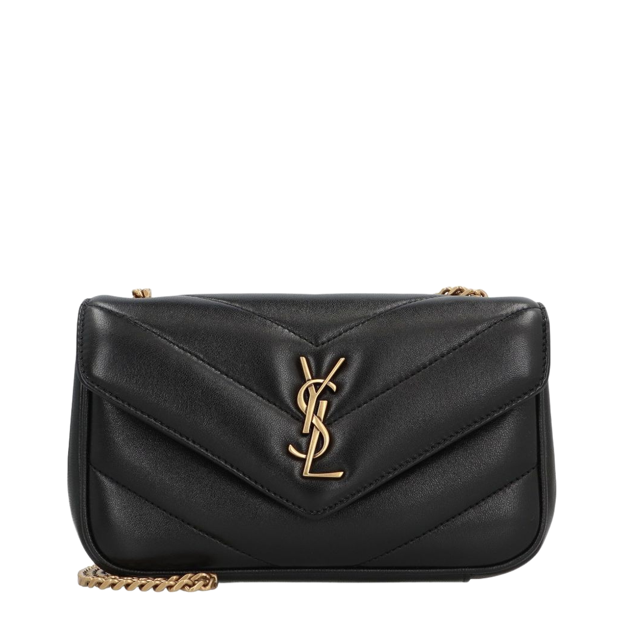 Loulou Mini Chain Bag in Black