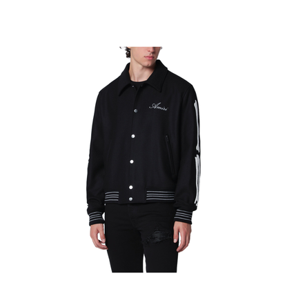 MAYFEYR - Amiri - Black Wool Blend Jacket With Logo - AMOUVY1007WE099