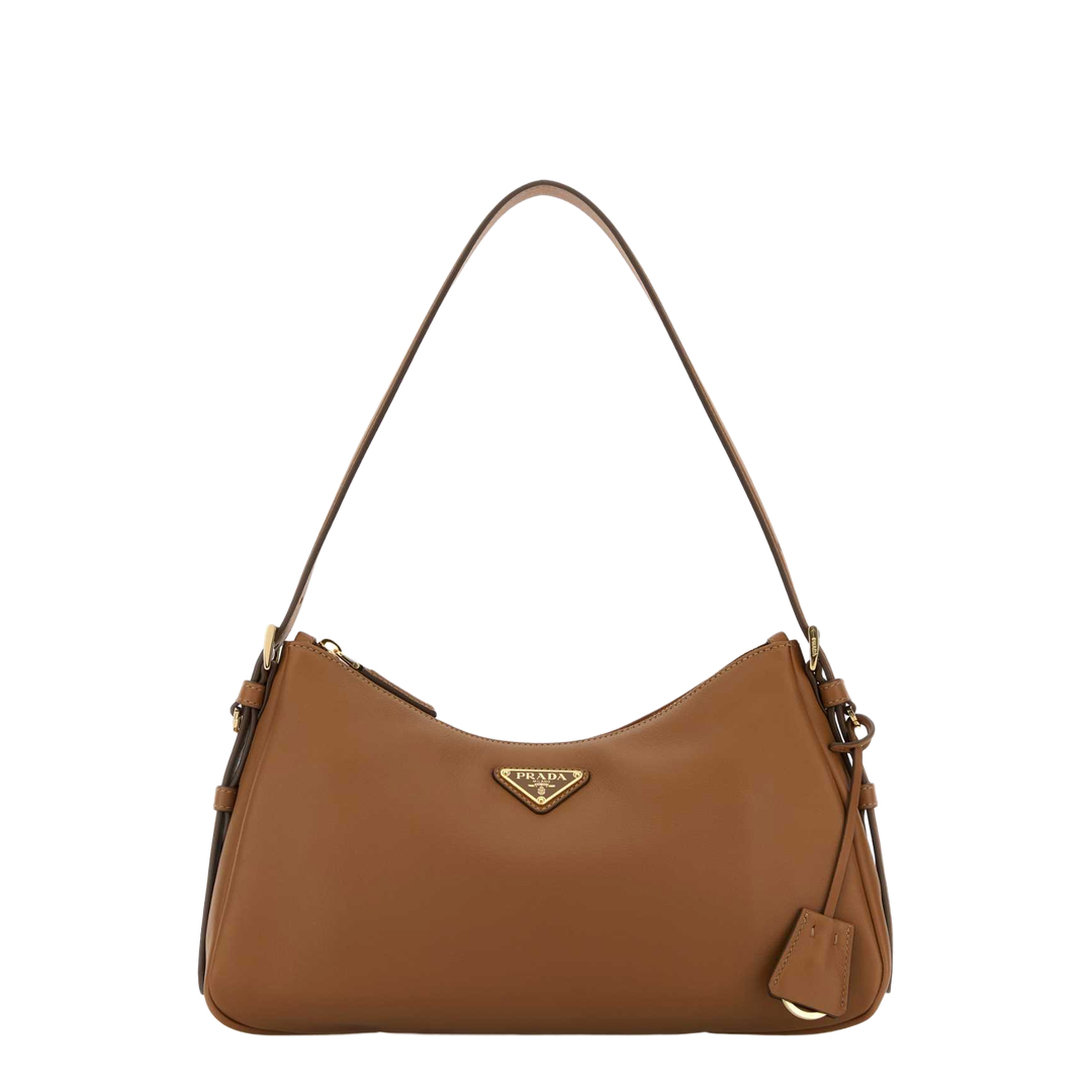 Camel Leather Medium Aimée Shoulder Bag