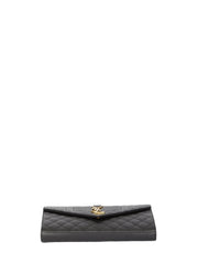 Envelope Quilted Crossbody Bag Gold Hardware (1880589)