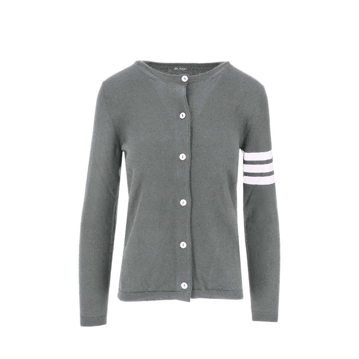 MAYFEYR - LA ROSE - Grey Cardigan White Stripes - A2301MR1094