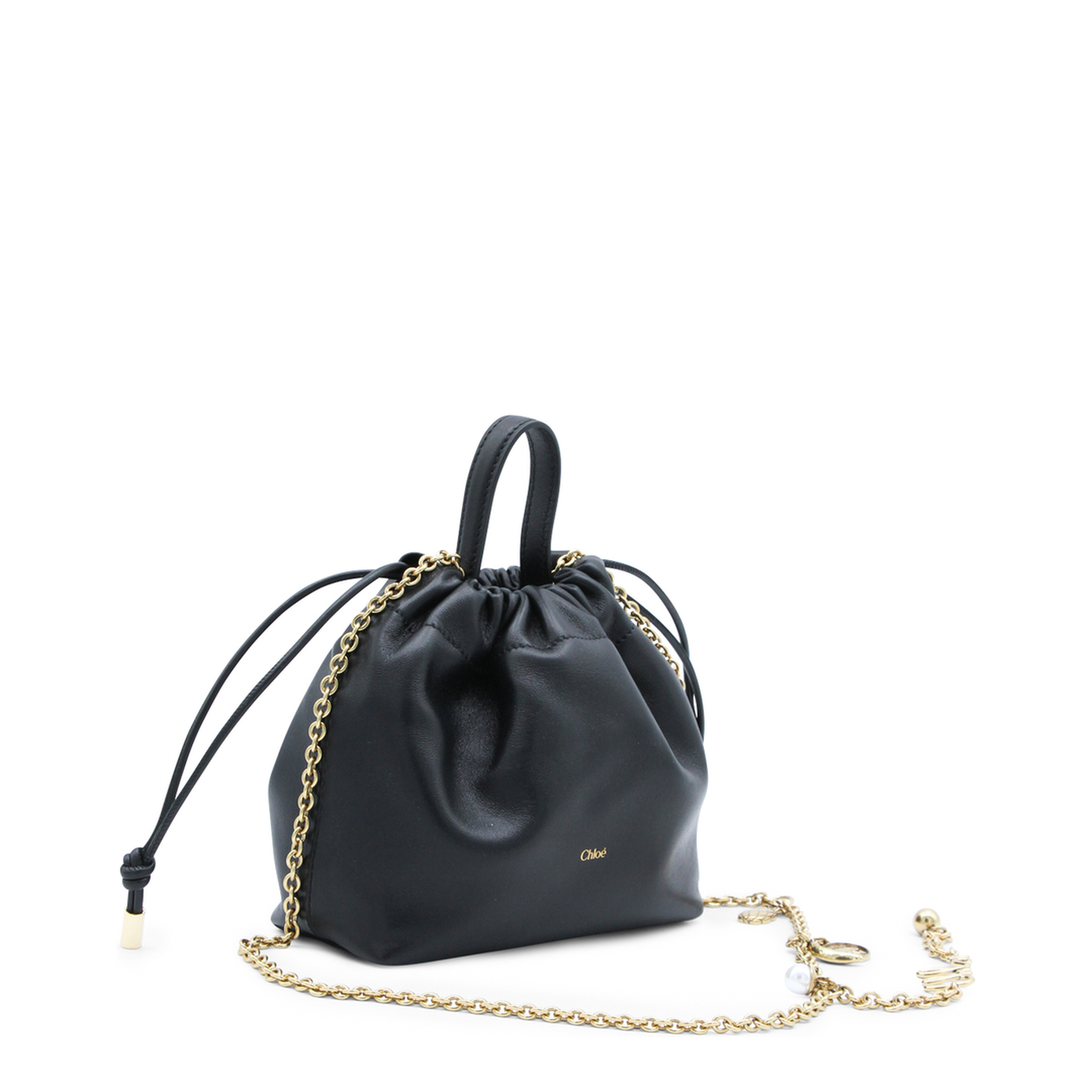 Icons Mini Lambskin Shoulder Bag - Black
