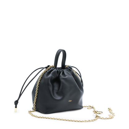 Icons Mini Lambskin Shoulder Bag - Black