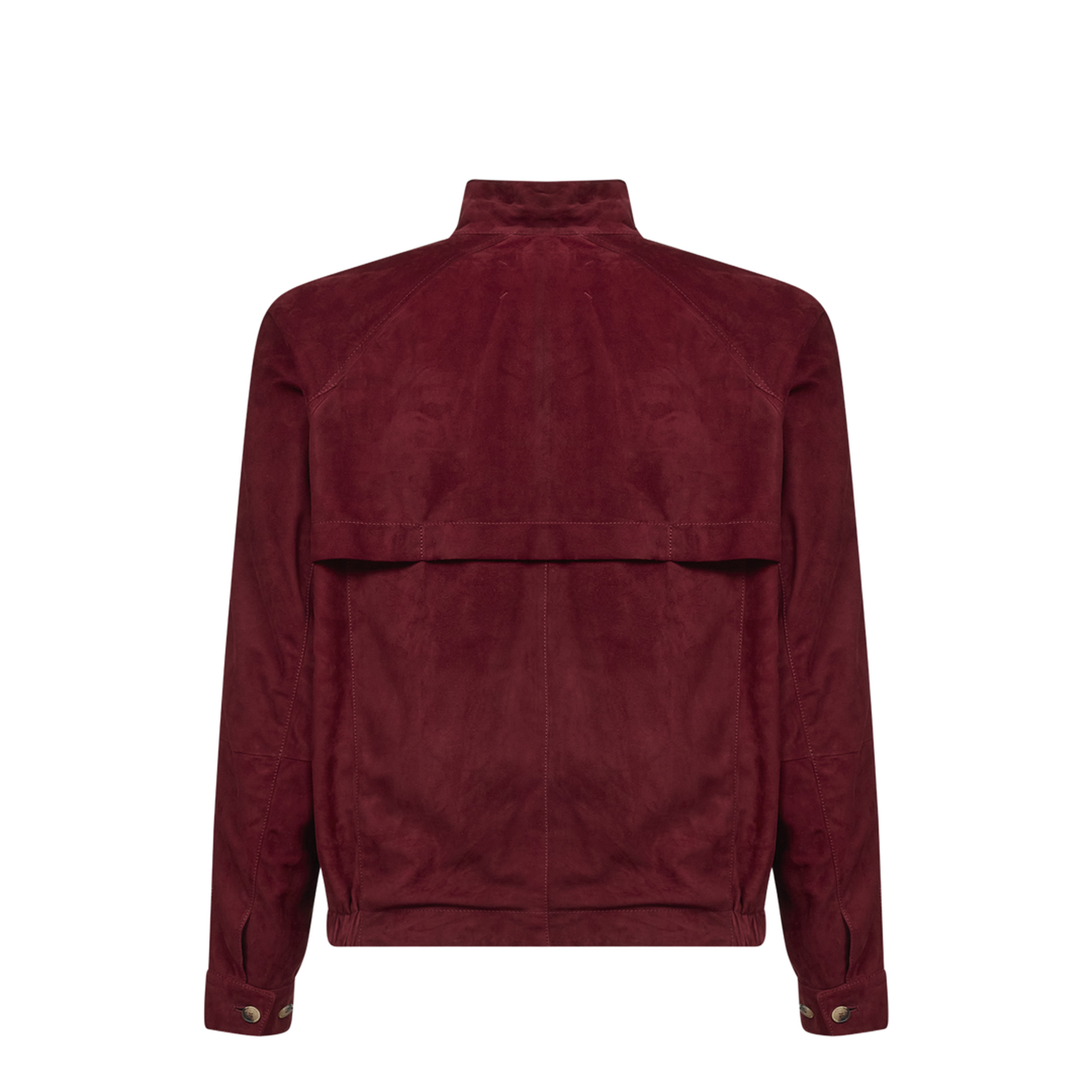 Stand-Collar Suede Jacket