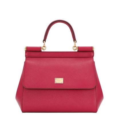 Medium Sicily Handbag in Fuchsia