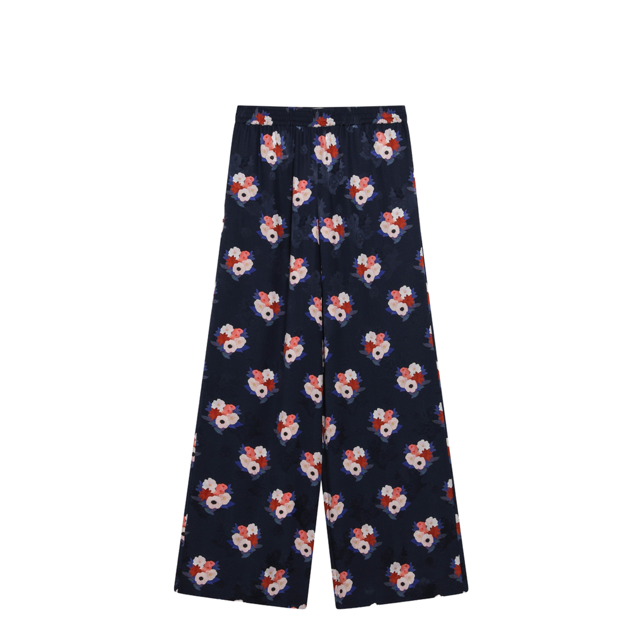 Dark Blue Silk Pyjama Trousers