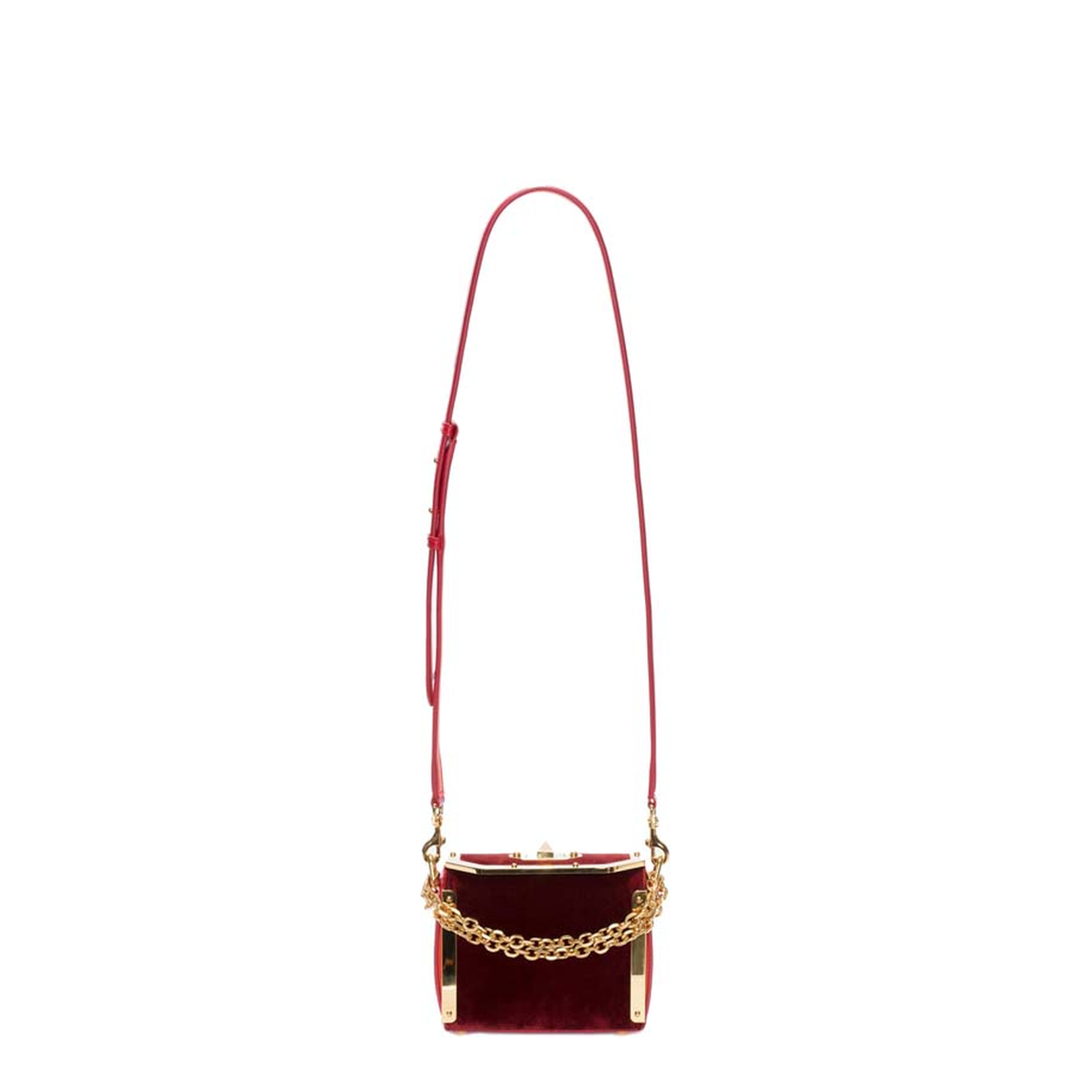 Shoulder Bag with Flap and Chain