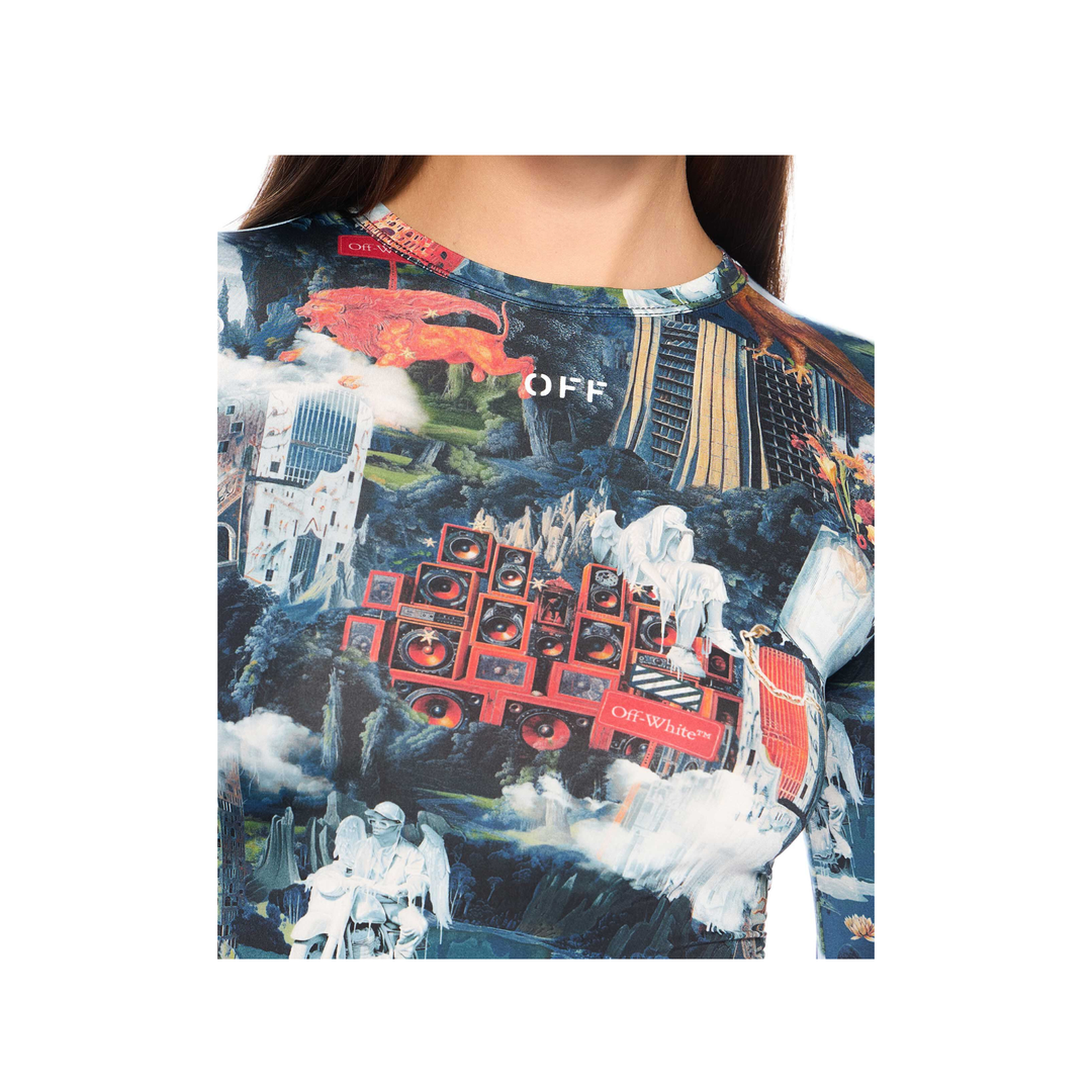 World Paint Second Skin Crew in AI Print-White