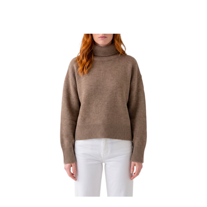 MAYFEYR - Loulou Studio - Nutmeg Jonah Turtleneck Sweater - JONAHNUTMEL