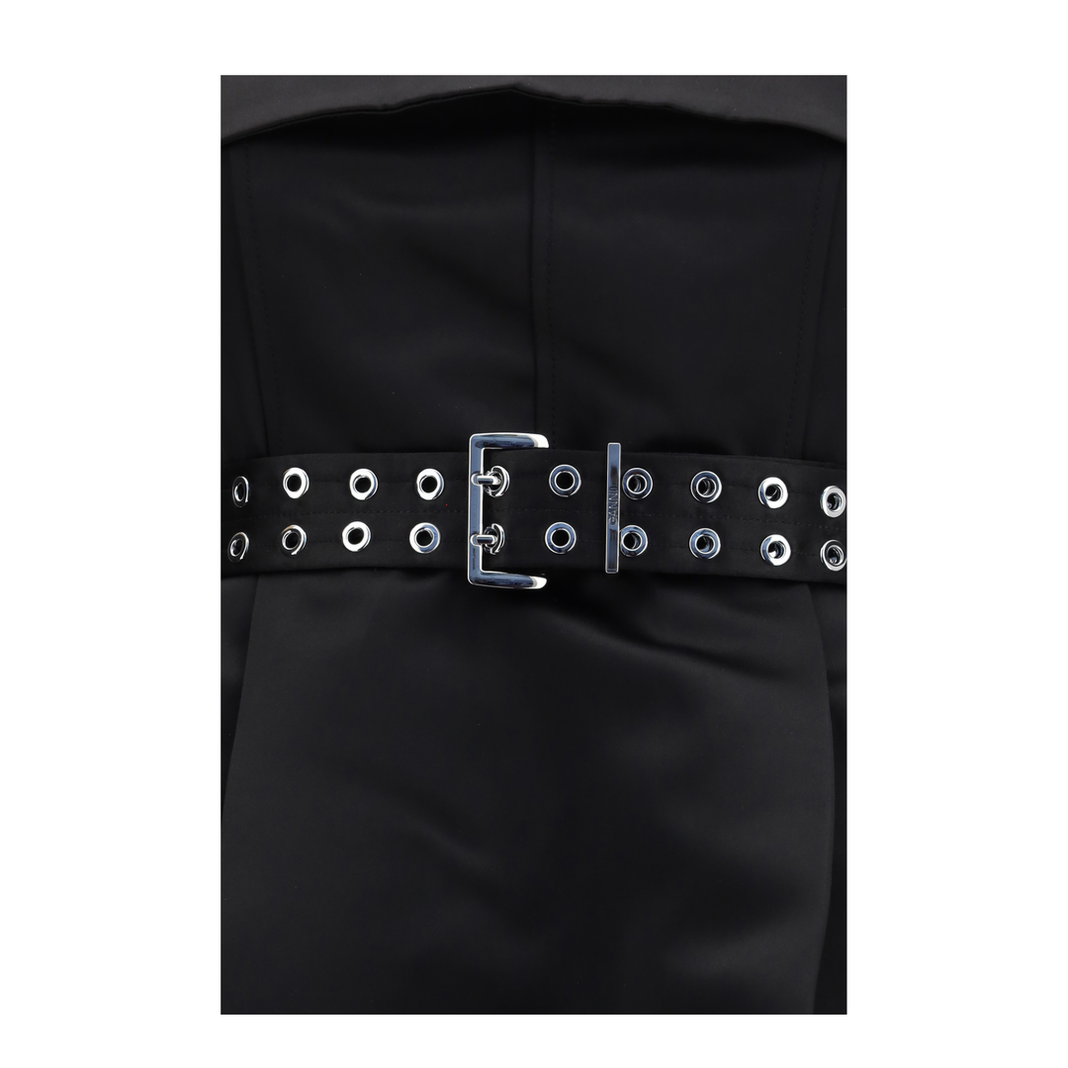 MAYFEYR - Ganni - Short Satin Dress With A Full Skirt - A1030437