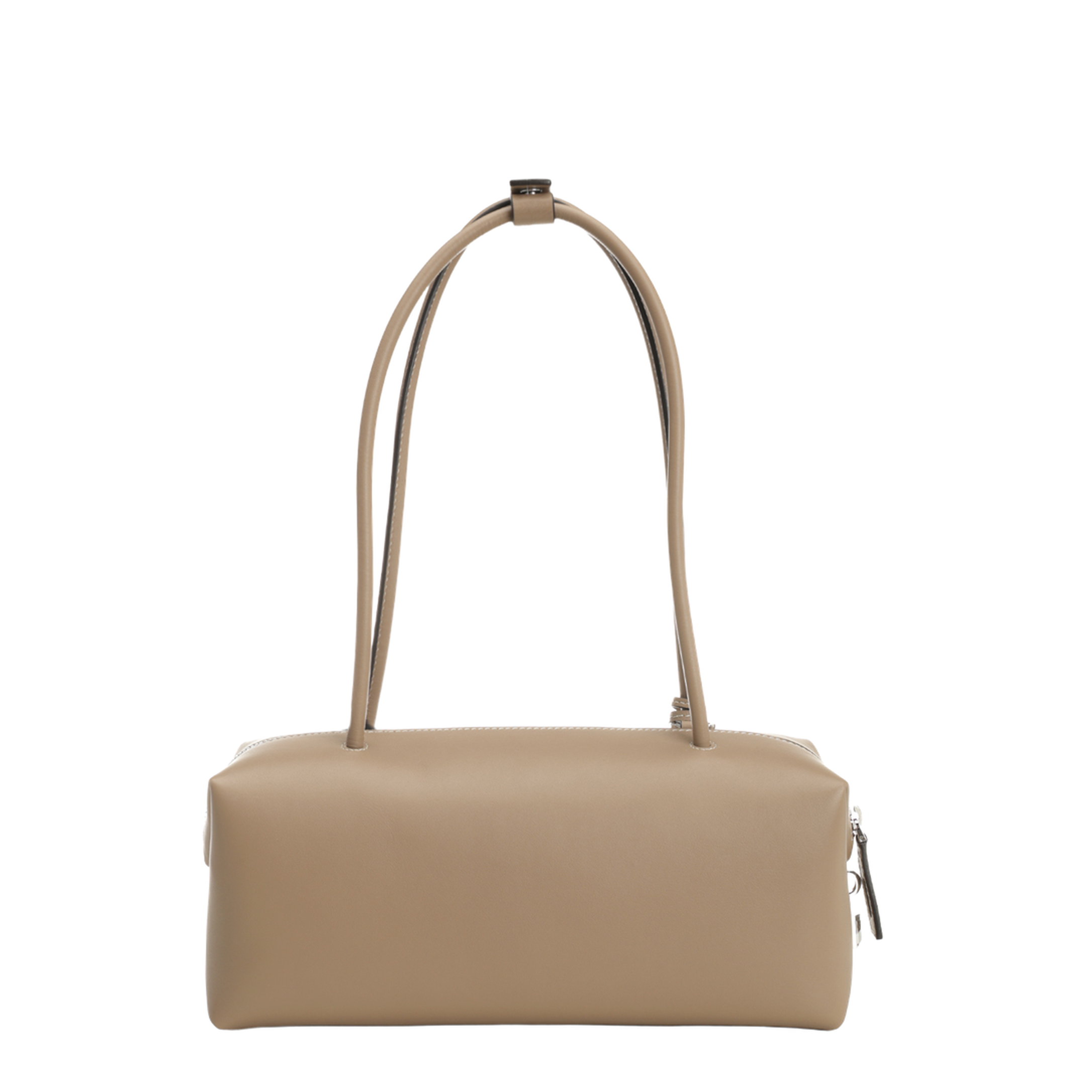 Hold All String Small Square Bauletto Shoulder Bag Light Brown