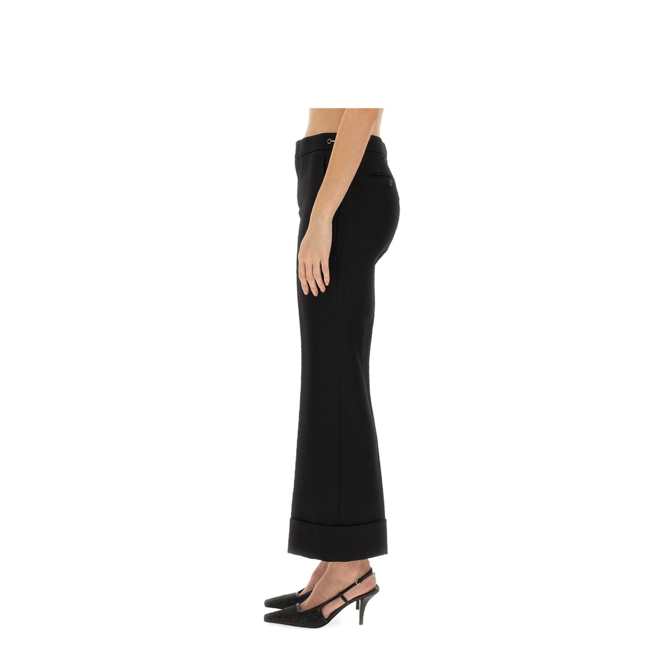 Wool Pleat-Front Trousers