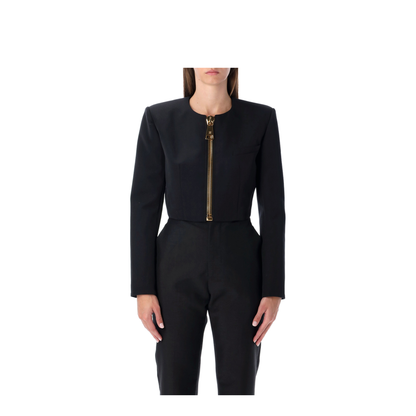 Cropped Jacket Wool Black