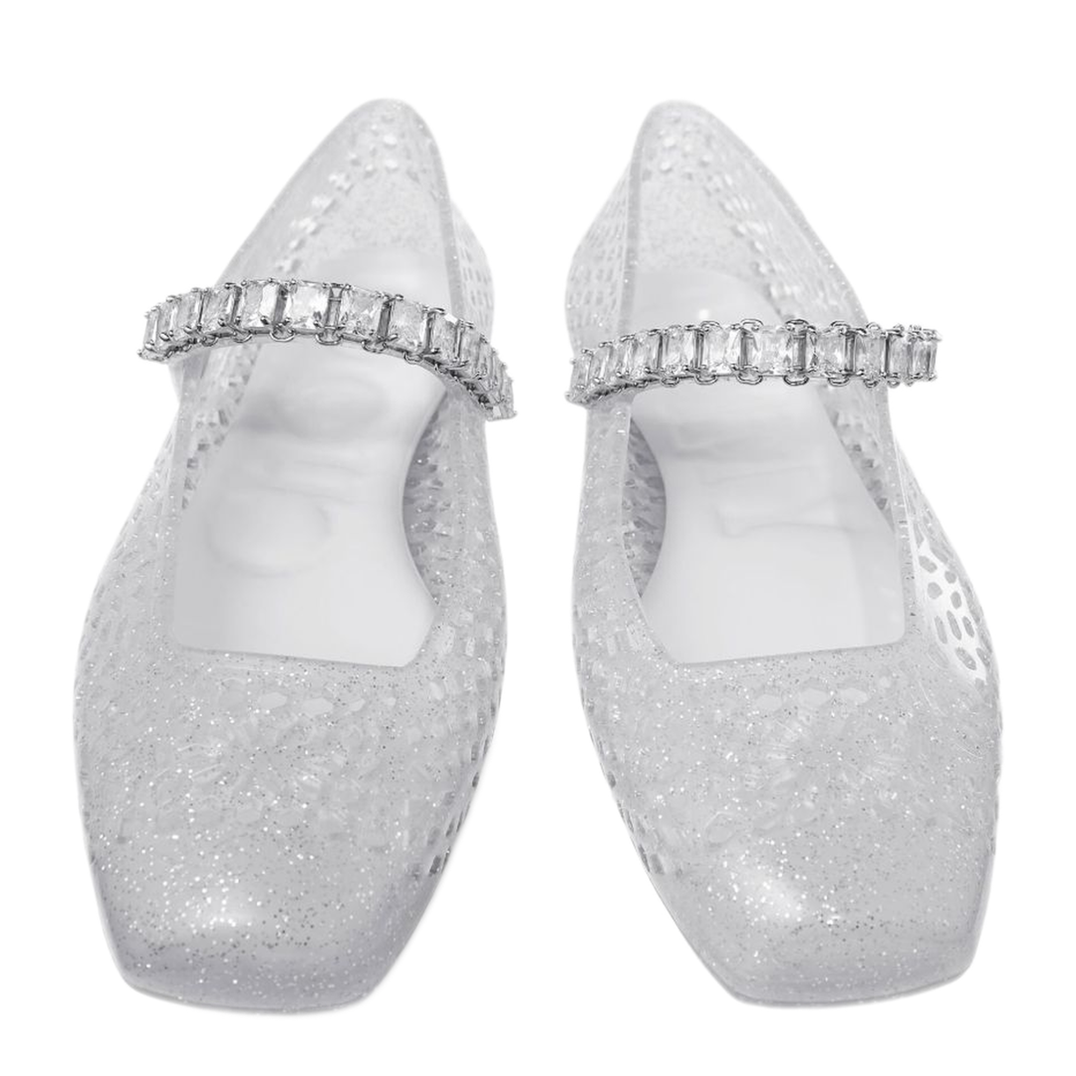 MAYFEYR - Jimmy Choo - Flat Shoes Silver - THEJELLYNTXCLEARSILVERMIXCRYSTAL