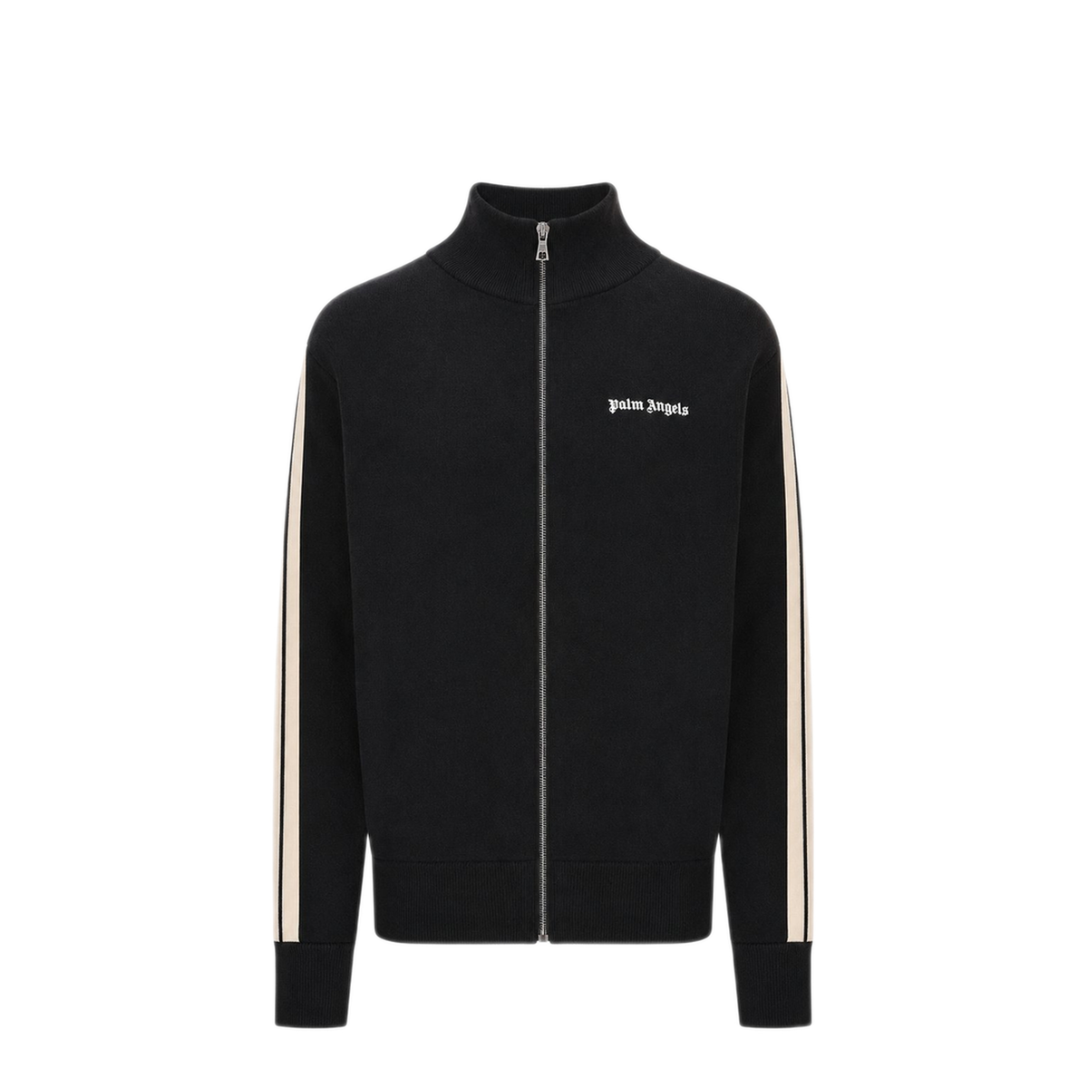 MAYFEYR - Palm Angels - Classic Logo Knit Track Jacket Black Off - PWHA062F25KNI0011003