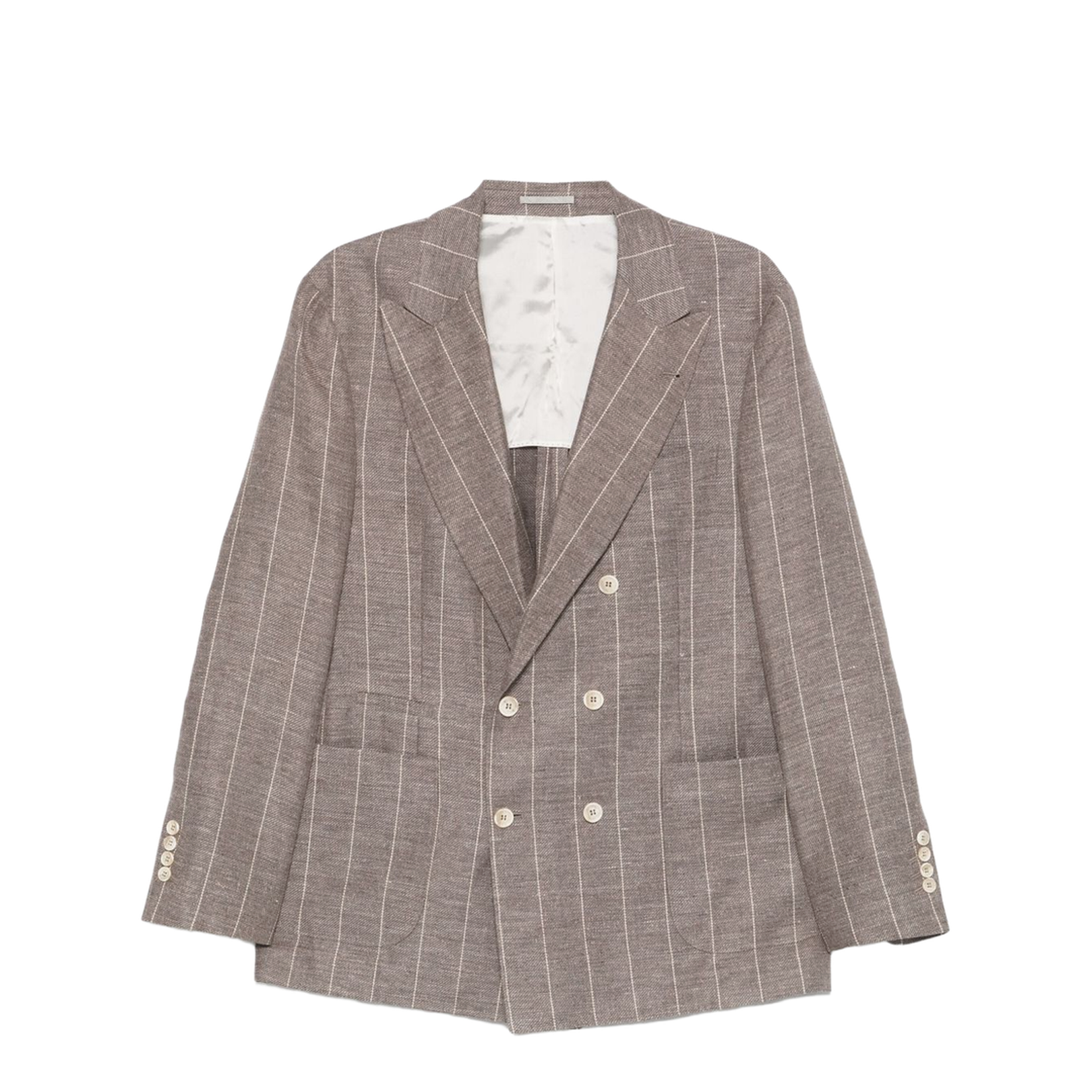 Pinstriped Deconstructed Blazer