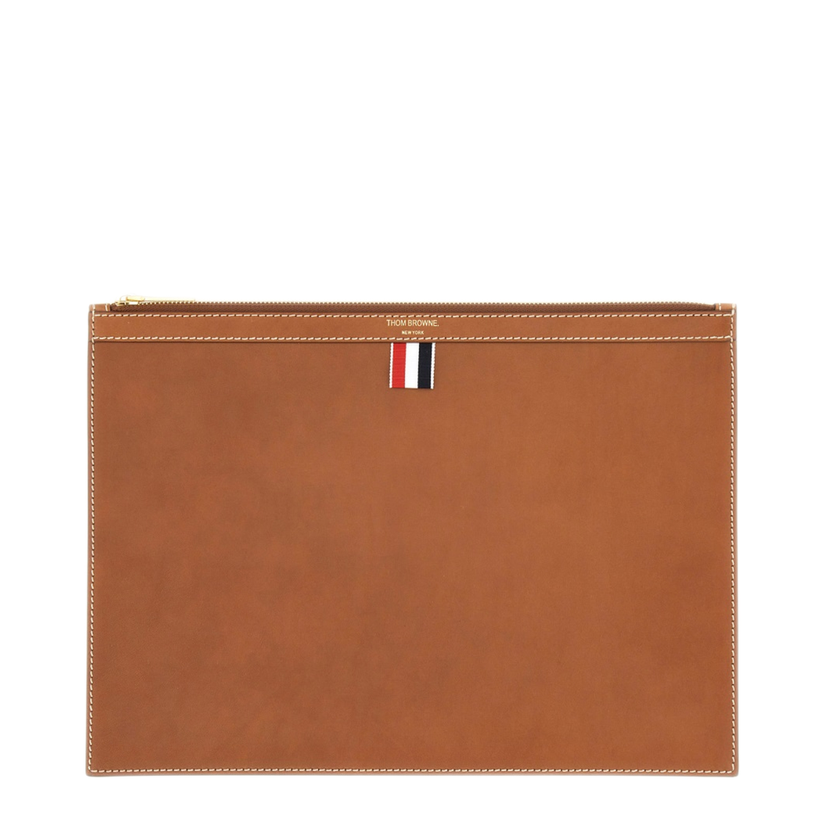 Vacchetta Leather Medium Calf Leather Document Holder - Brown