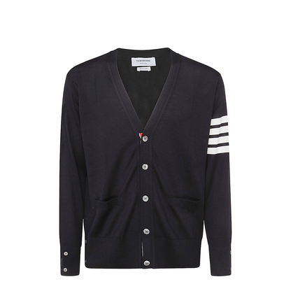 4-Bar Stripe Sustainable V-Neck Cardigan