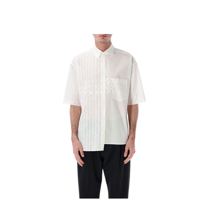 Two-tone cotton poplin shirt