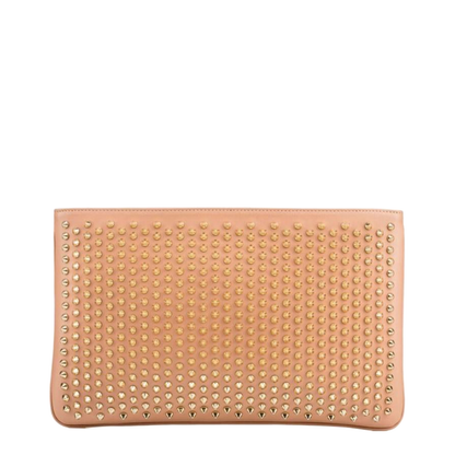 Nude Studded Shoulder Bag