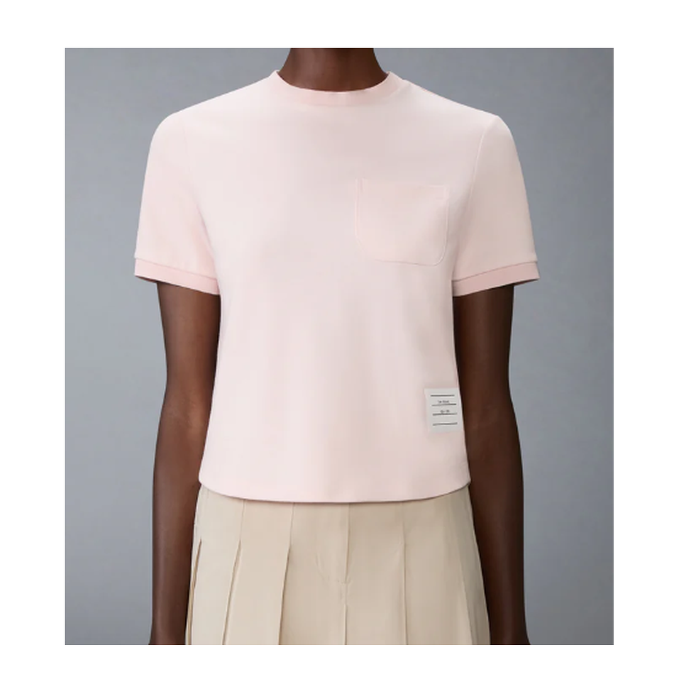 MAYFEYR - Thom Browne - Short Sleeve Tee In Cotton Milano - FJS223AJ0055640