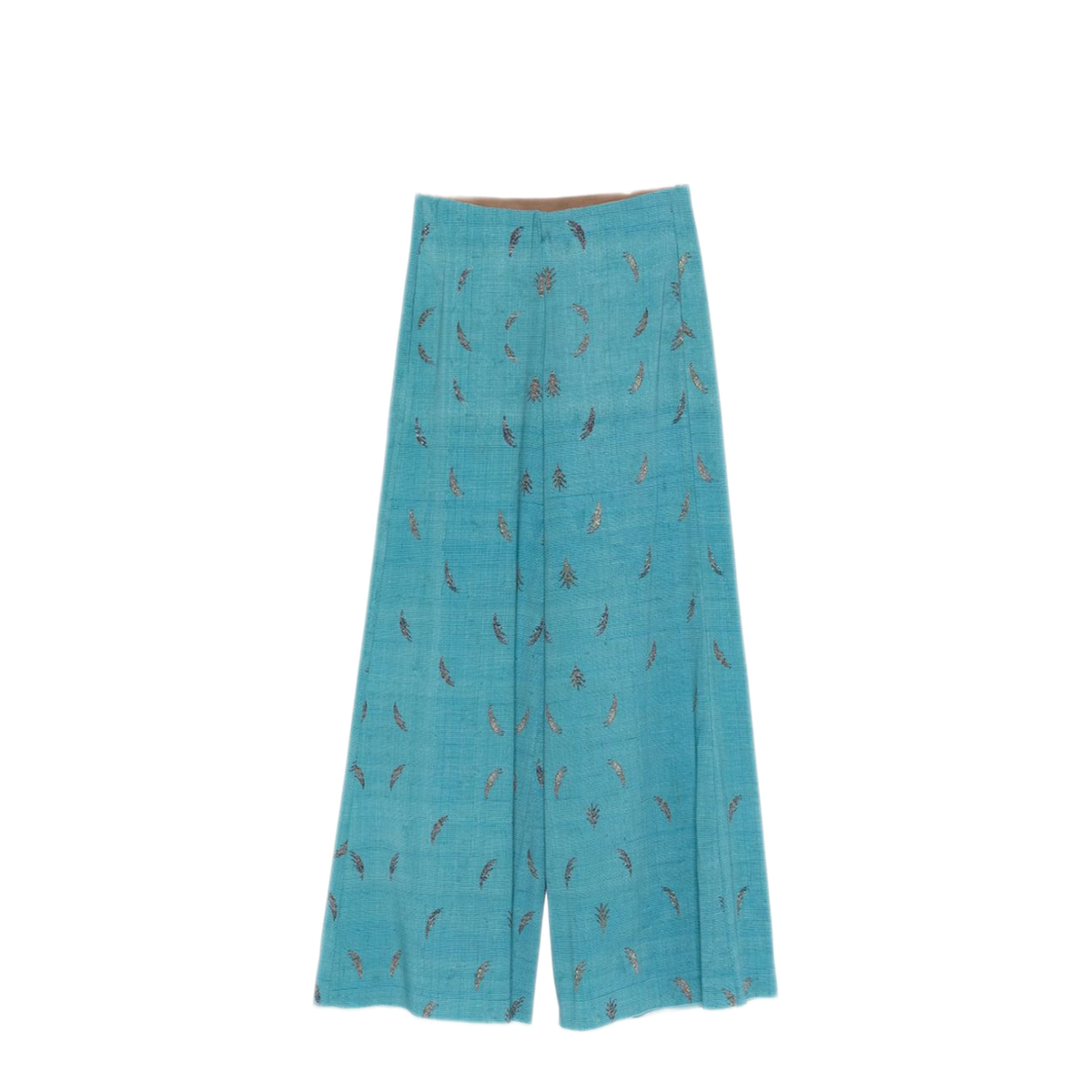 MAYFEYR - Pierre Louis Mascia - Light Blue Printed Wide Leg Trousers - ADANASTRSVPT12409101146797
