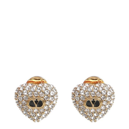 EARRINGS (CUORE 1,4cm) | COEUR ROYAL | METALLO/SMALTO/STRASS