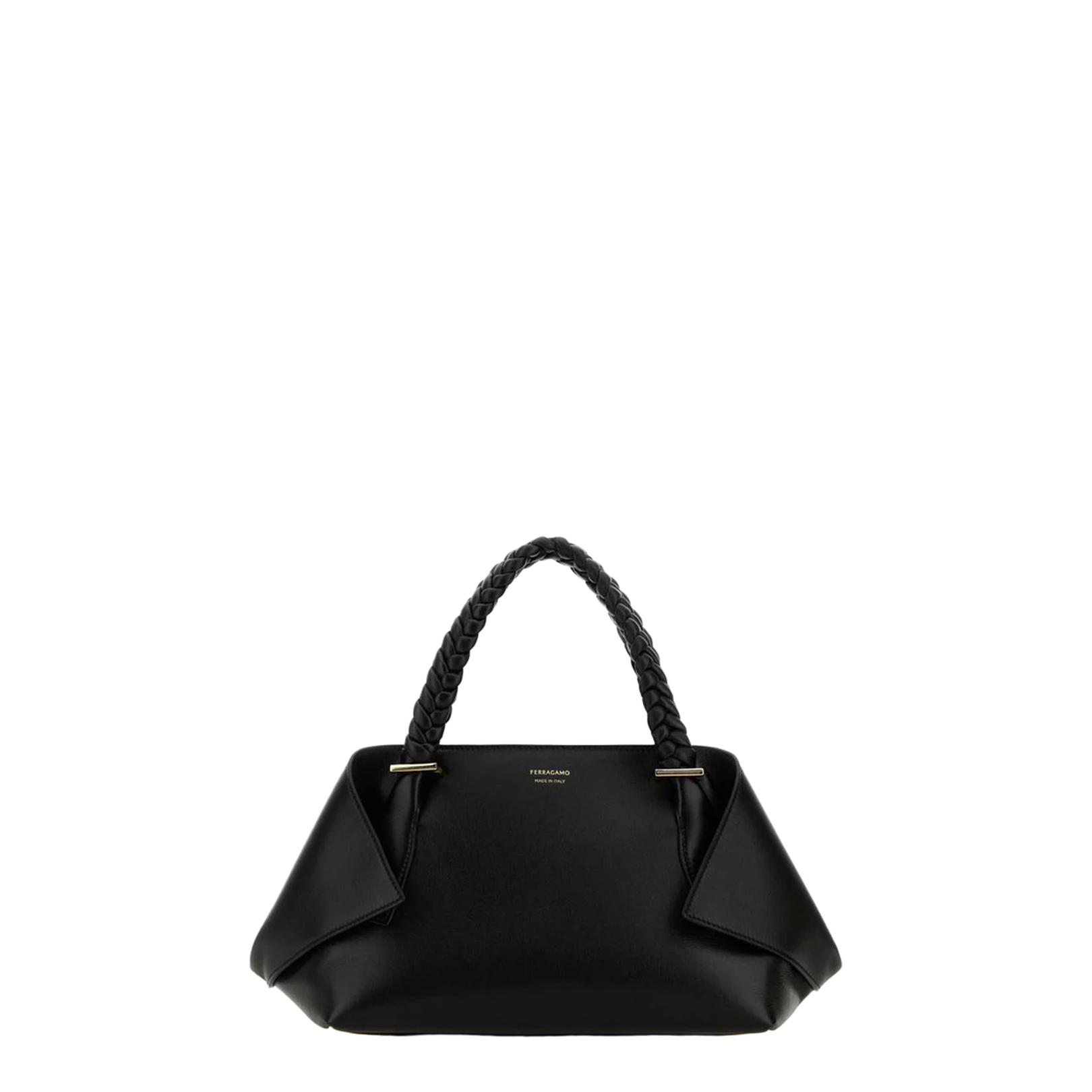 Black Leather Medium Handbag