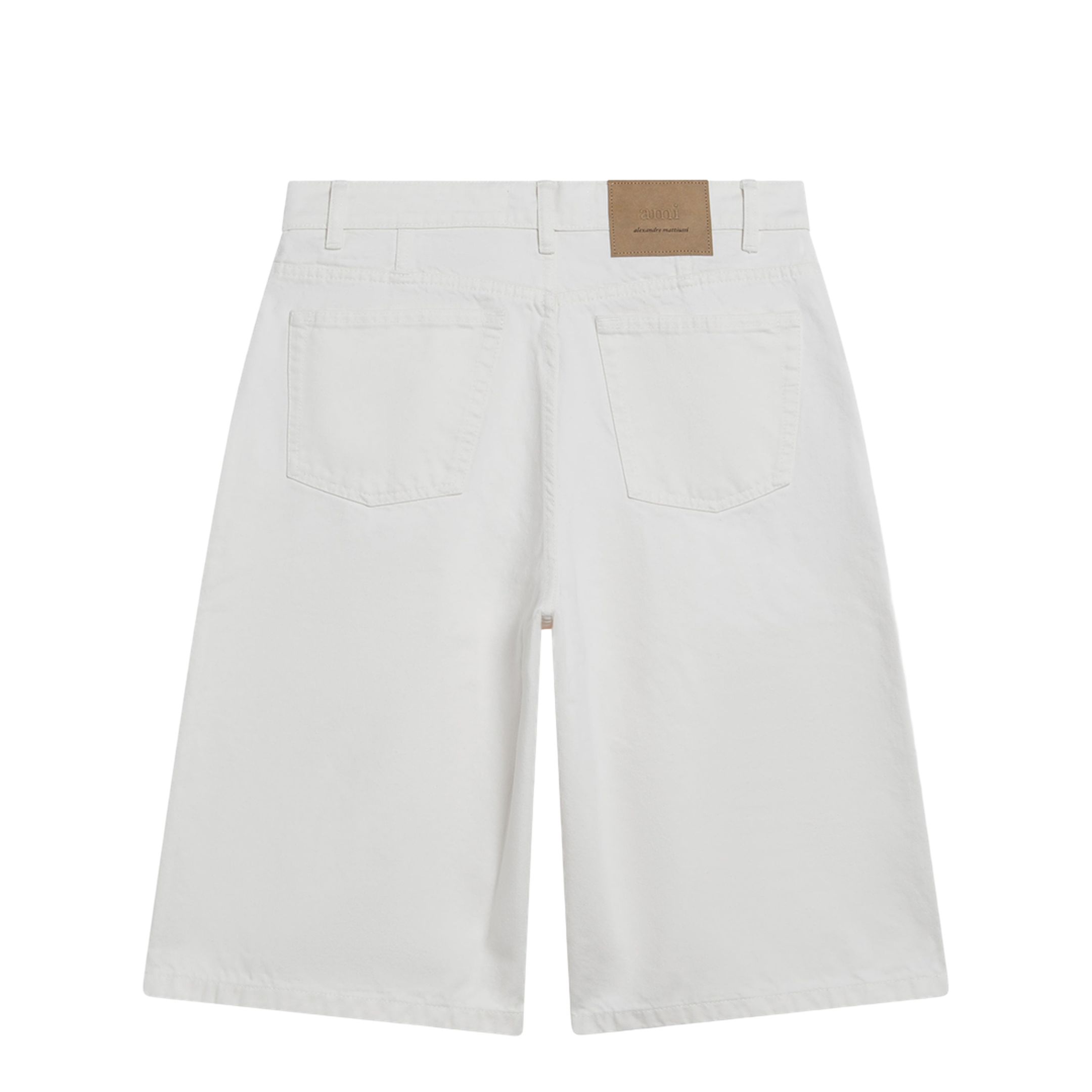 MAYFEYR - Ami Paris - Wide-Fit Cotton Twill Bermuda Shorts In White - HSO837DE0126136