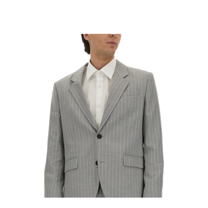 Slim Fit Suit with Striped Pattern