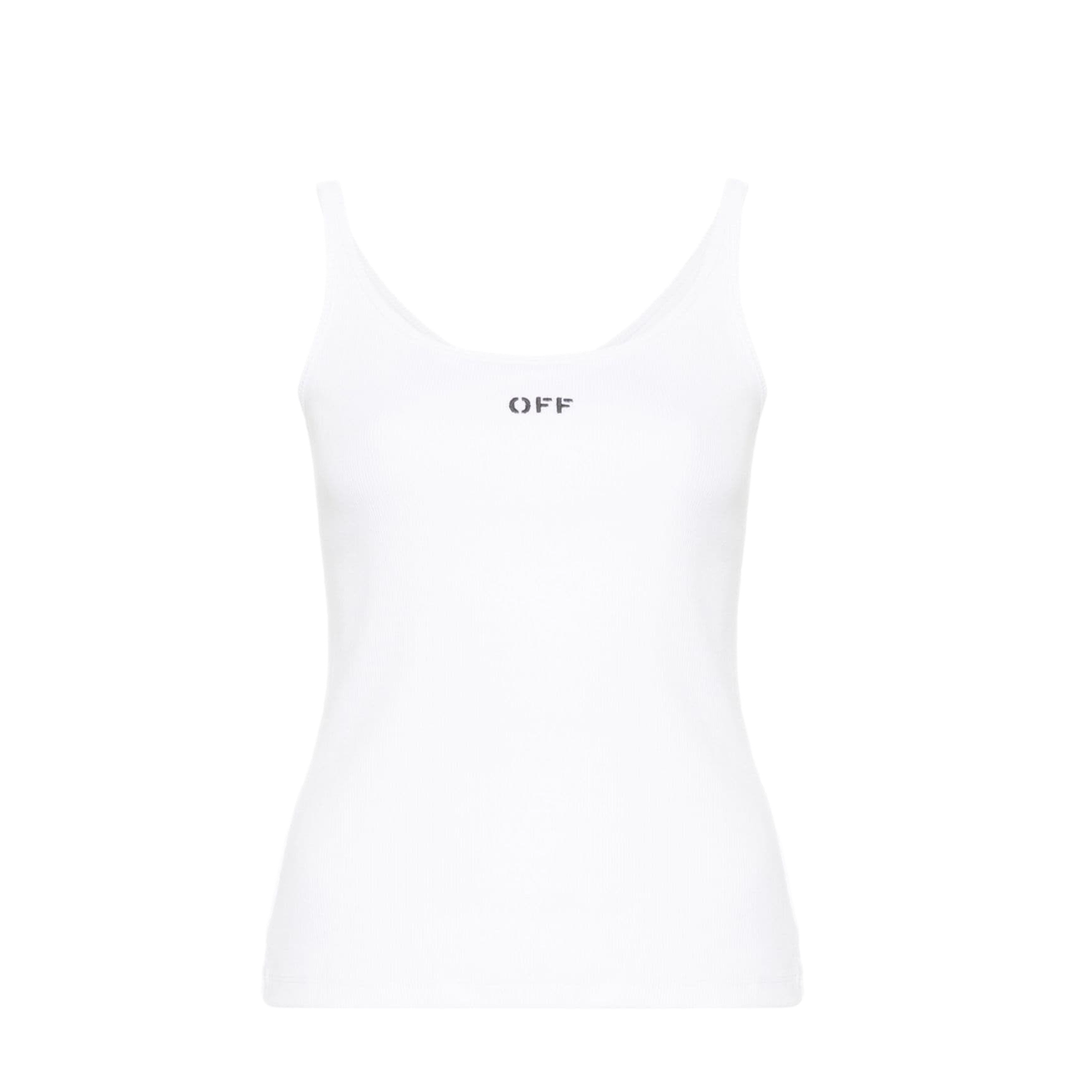 MAYFEYR - Off-White - Off Stamp Rib Tank Top - OWAD072C99JER0020110