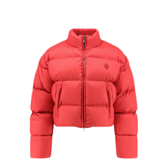 Red Down Bomber Jacket