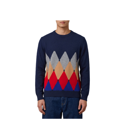 MAYFEYR - BALLANTYNE - Cashmere Crewneck Diamond Sweater - B2P0007K0A893562