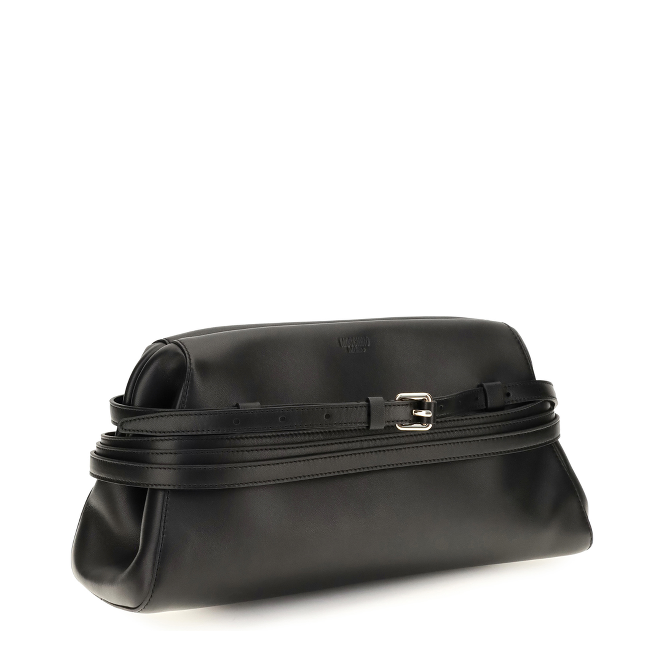 MAYFEYR - Moschino - Leather Clutch With Buckle Detail - MC4018PP1POA0000