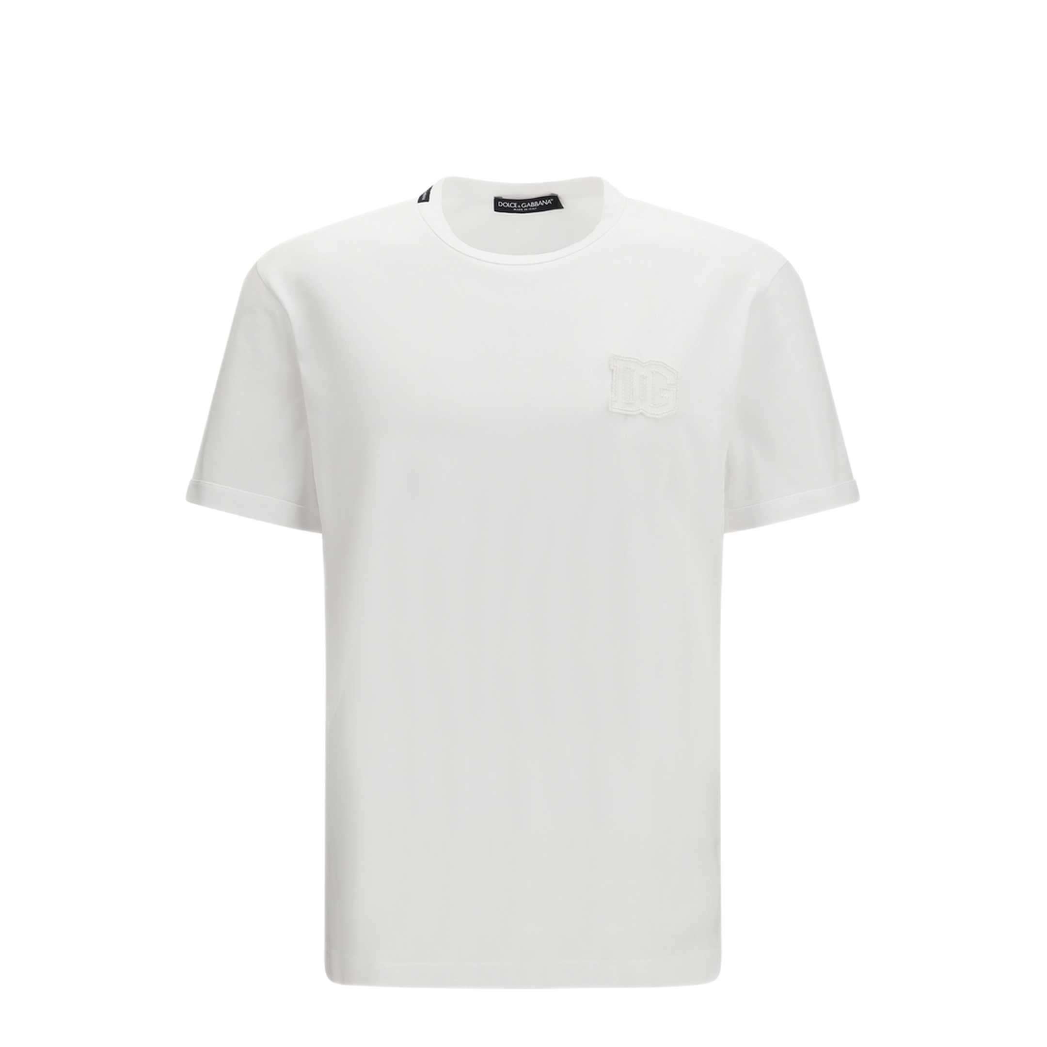 MAYFEYR - Dolce & Gabbana - Cotton T Shirt With Patch - G8PV1ZG7P3NW0800